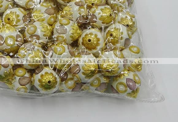 CIB525 22mm round fashion Indonesia jewelry beads wholesale