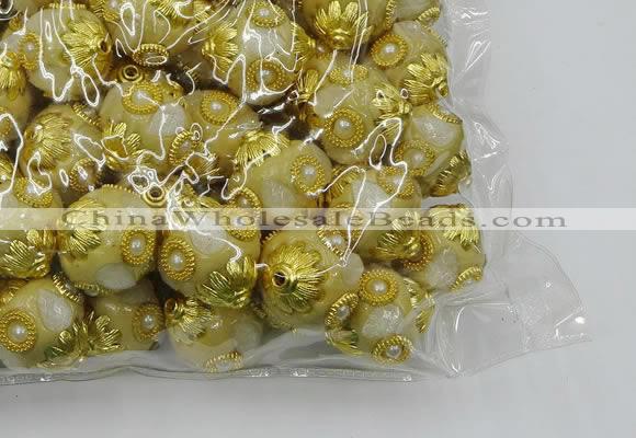 CIB531 22mm round fashion Indonesia jewelry beads wholesale