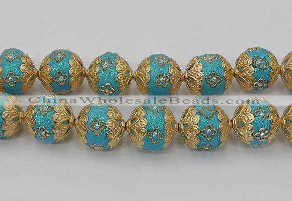 CIB550 22mm round fashion Indonesia jewelry beads wholesale
