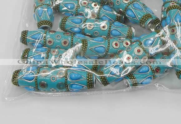 CIB569 16*60mm rice fashion Indonesia jewelry beads wholesale