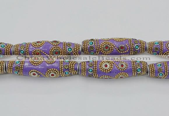 CIB665 16*60mm rice fashion Indonesia jewelry beads wholesale