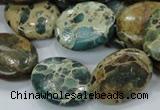 CIJ14 15.5 inches 18*25mm oval impression jasper beads wholesale