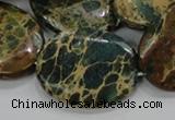 CIJ15 15.5 inches 22*30mm oval impression jasper beads wholesale