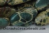 CIJ17 15.5 inches 15*30mm oval impression jasper beads wholesale