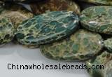 CIJ18 15.5 inches 20*40mm oval impression jasper beads wholesale