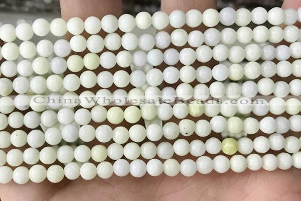 CIJ200 15.5 inches 4mm round ivory jade beads wholesale