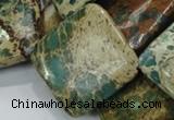 CIJ25 15.5 inches 40*40mm diamond impression jasper beads wholesale