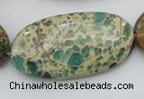 CIJ38 15.5 inches 25*50mm oval impression jasper beads wholesale