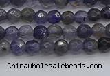 CIL117 15.5 inches 4mm faceted round iolite gemstone beads