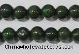 CIS01 15.5 inches 6mm round green iron stone beads wholesale