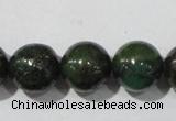 CIS03 15.5 inches 10mm round green iron stone beads wholesale