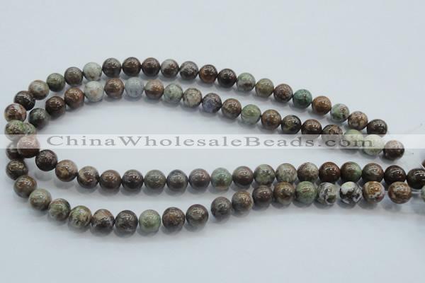 CJA02 15.5 inches 10mm round green jasper beads wholesale
