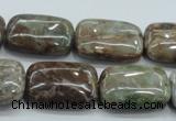 CJA10 15.5 inches 18*25mm rectangle green jasper beads wholesale