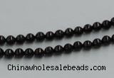 CJB01 16 inches 4mm round natural jet gemstone beads wholesale