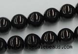 CJB04 16 inches 12mm round natural jet gemstone beads wholesale