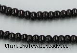 CJB09 16 inches 4*6mm rondelle natural jet gemstone beads wholesale