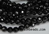 CJB45 15.5 inches 6mm faceted round natural jet gemstone beads