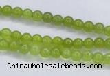 CKA01 15.5 inches 4mm round Korean jade gemstone beads