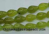 CKA106 15.5 inches 8*12mm teardrop Korean jade gemstone beads