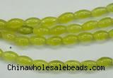 CKA15 15.5 inches 4*6mm rice Korean jade gemstone beads