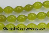 CKA17 15.5 inches 8*10mm rice Korean jade gemstone beads