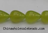 CKA213 15.5 inches 13*18mm teardrop Korean jade gemstone beads