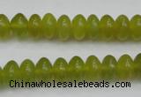 CKA214 15.5 inches 6*10mm rondelle Korean jade gemstone beads