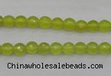 CKA217 15.5 inches 6mm faceted round Korean jade gemstone beads