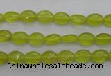 CKA241 15.5 inches 6*8mm oval Korean jade gemstone beads