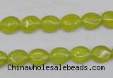 CKA242 15.5 inches 8*10mm oval Korean jade gemstone beads