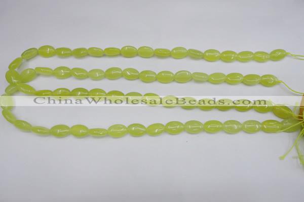 CKA243 15.5 inches 8*12mm oval Korean jade gemstone beads