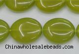 CKA249 15.5 inches 18*22mm oval Korean jade gemstone beads