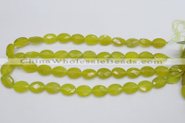 CKA271 15.5 inches 12*16mm faceted oval Korean jade gemstone beads