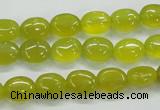 CKA31 15.5 inches 8*10mm oval Korean jade gemstone beads