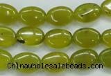 CKA32 15.5 inches 10*14mm oval Korean jade gemstone beads