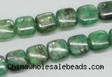 CKC105 16 inches 10*10mm square natural green kyanite beads wholesale