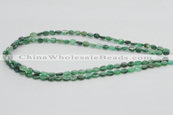 CKC109 16 inches 6*8mm oval natural green kyanite beads wholesale