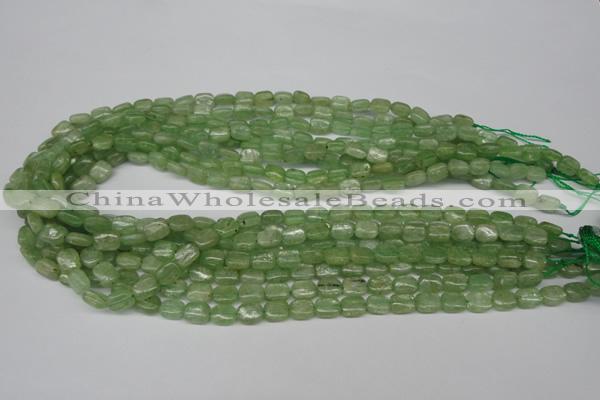 CKC259 15.5 inches 6*8mm rectangle natural green kyanite beads