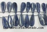 CKC554 Top drilled 12*30mm flat teadrop natural kyanite beads