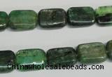 CKC66 15.5 inches 10*14mm rectangle natural green kyanite beads