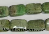 CKC67 15.5 inches 13*18mm rectangle natural green kyanite beads