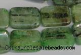 CKC68 15.5 inches 15*20mm rectangle natural green kyanite beads