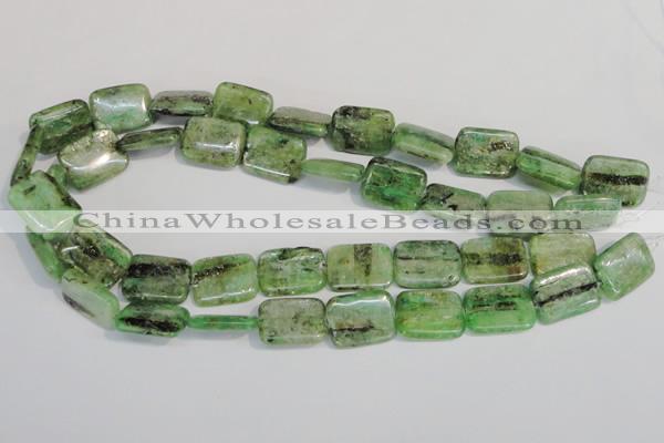 CKC68 15.5 inches 15*20mm rectangle natural green kyanite beads