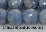 CKC707 15.5 inches 18mm faceted round imitation blue kyanite beads