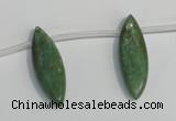 CKC72 15.5 inches 10*30mm marquise natural green kyanite beads