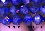 CKC733 15.5 inches 7mm faceted round kyanite gemstone beads