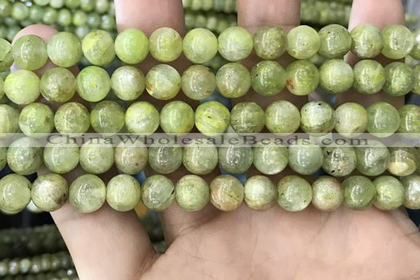 CKC767 15.5 inches 8mm round natural green kyanite beads