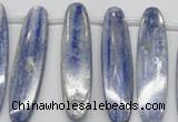 CKC80 Top drilled 13*55mm oval natural kyanite gemstone beads