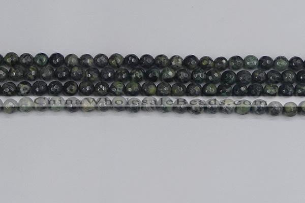 CKJ311 15.5 inches 6mm faceted round kambaba jasper beads