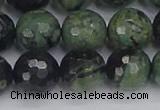 CKJ314 15.5 inches 12mm faceted round kambaba jasper beads